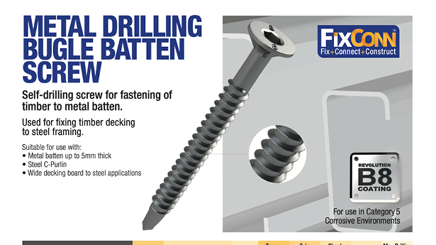 FixConn Metal Drilling Bugle Batten Screw