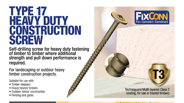 FixConn Type 17 Heavy Duty Construction Screw